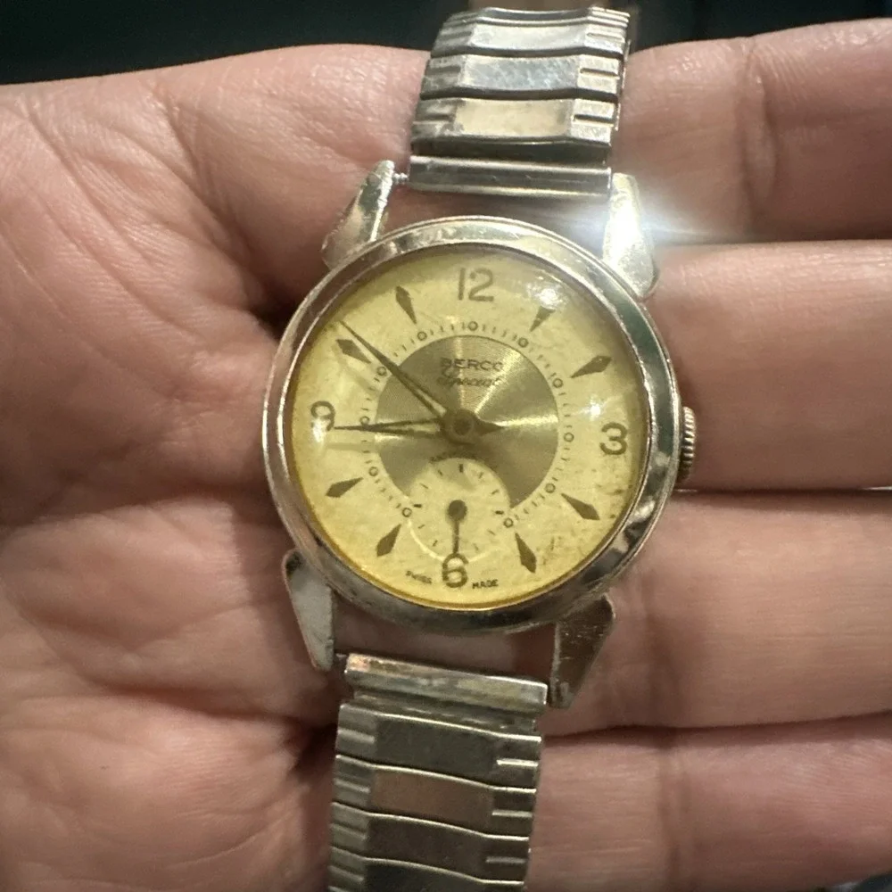 Working Vintage Berco Special Manual Wind Mens Watch Swiss 30mm Fit 8 In Rare